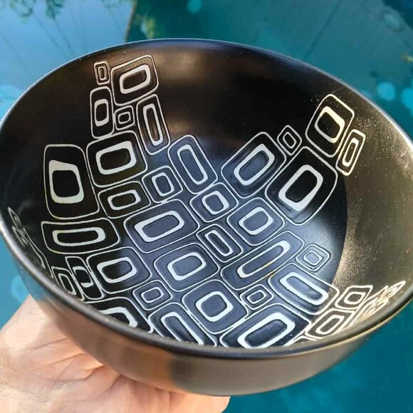 MCM Styled Conrad Night Designer SALAD PLATES/BOWLS by Tabletops Gallery - Picture 7 of 13